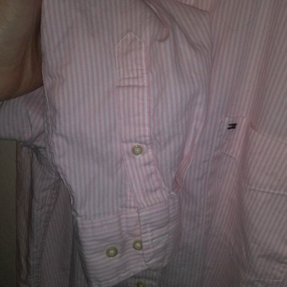 Tommy Hilfiger Striped "Classic Fit" Long Sleeve Button Down Shirt L/G - Picture 6 of 7